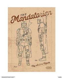 The Mandalorian TV - Action Figure - 40 x 50 Print
