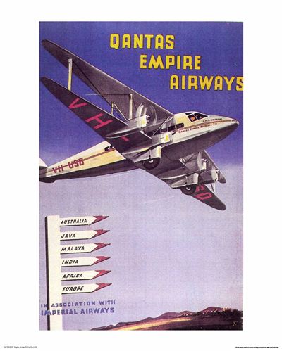 Qantas - Empire Airways DeHavillad 86 Airplane
