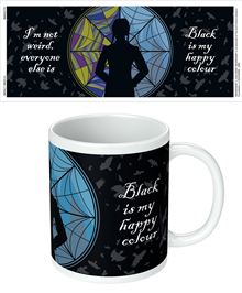 Wednesday - Black is my Happy Colour - White Mug