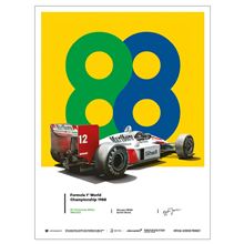 Ayrton Senna - San Marino GP 1988 - 30 x 40 Print