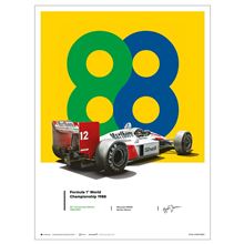 Ayrton Senna - San Marino GP 1988 - 60 x 80 Print