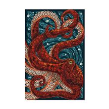 Lantern Press - Mosaic Octopus - Reg Poster