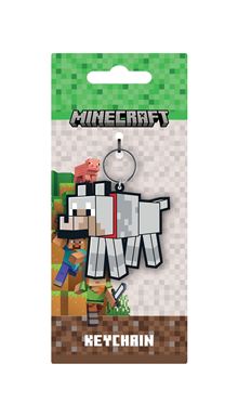 Minecraft - Wolf Pixel - Moulded Keyring