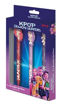 KPop Demon Hunters - Chibi - Erasable Pen 3 Pack