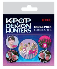 KPop Demon Hunters - Saja Boys - Badge Mixed 5 Pack