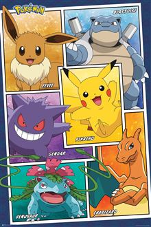 Pokemon - Panels Level Up - Reg Poster